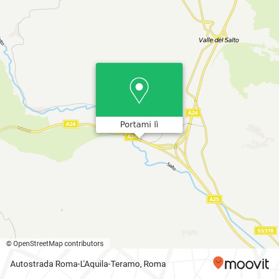 Mappa Autostrada Roma-L'Aquila-Teramo