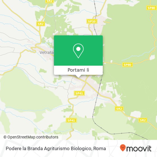 Mappa Podere la Branda Agriturismo Biologico