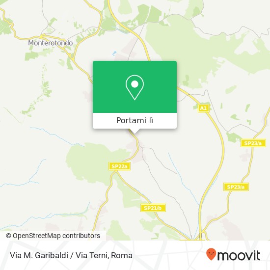 Mappa Via M. Garibaldi / Via Terni