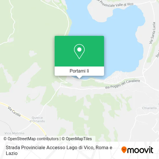 Mappa Strada Provinciale Accesso Lago di Vico