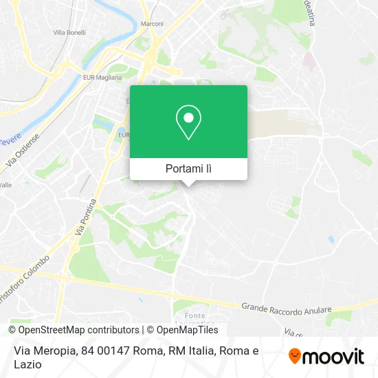 Mappa Via Meropia, 84 00147 Roma, RM Italia