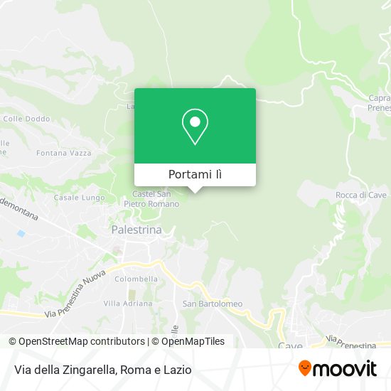Mappa Via della Zingarella
