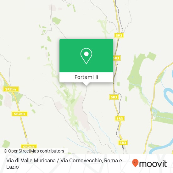 Mappa Via di Valle Muricana / Via Cornovecchio