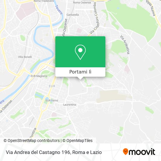 Mappa Via Andrea del Castagno  196