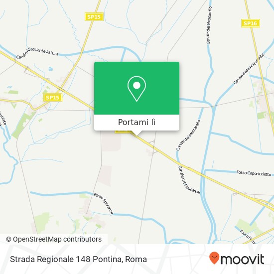 Mappa Strada Regionale 148 Pontina