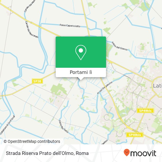 Mappa Strada Riserva Prato dell'Olmo