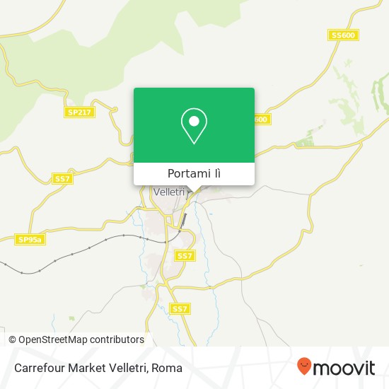 Mappa Carrefour Market Velletri