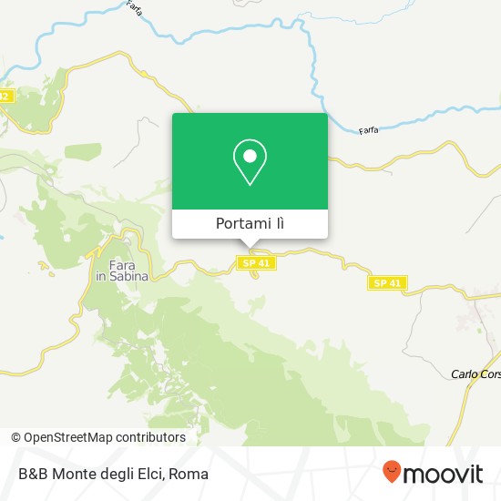 Mappa B&B Monte degli Elci