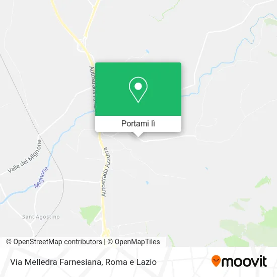 Mappa Via Melledra Farnesiana