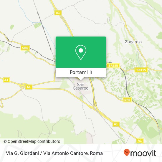 Mappa Via G. Giordani / Via Antonio Cantore