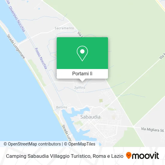 Mappa Camping Sabaudia Villaggio Turistico