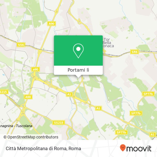Mappa Città Metropolitana di Roma