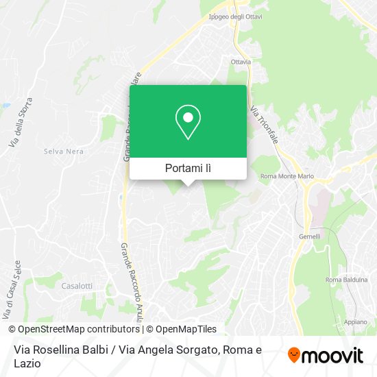Mappa Via Rosellina Balbi / Via Angela Sorgato