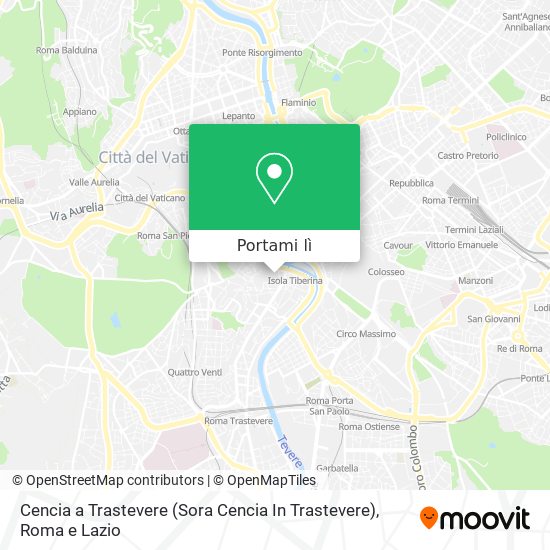 Mappa Cencia a Trastevere (Sora Cencia In Trastevere)