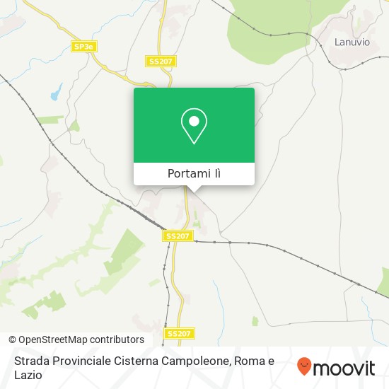 Mappa Strada Provinciale Cisterna Campoleone