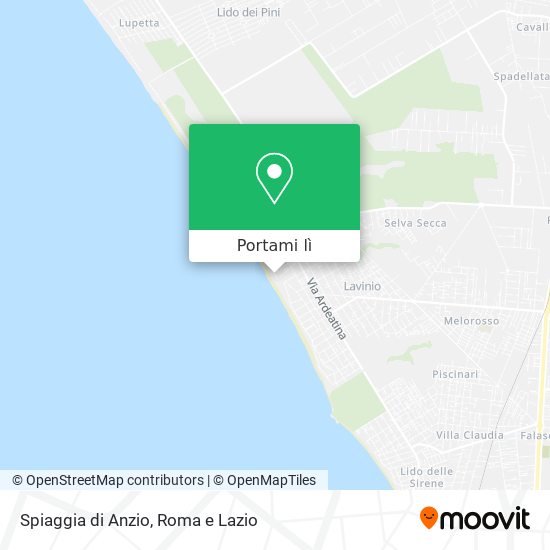 Mappa Spiaggia di Anzio