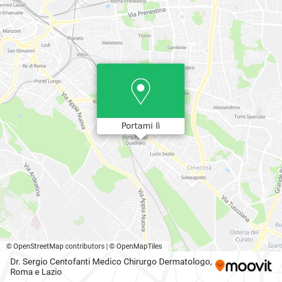 Mappa Dr. Sergio Centofanti Medico Chirurgo Dermatologo