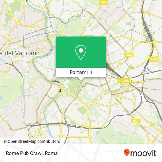 Mappa Rome Pub Crawl