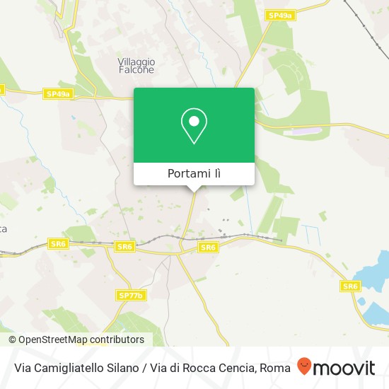 Mappa Via Camigliatello Silano / Via di Rocca Cencia