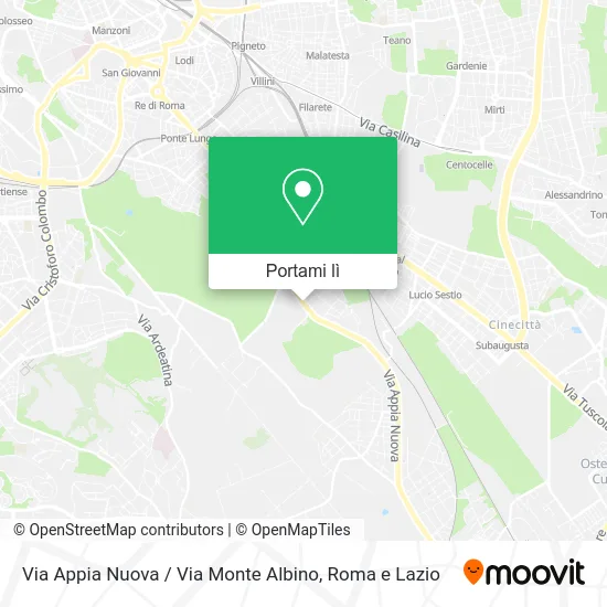 Mappa Via Appia Nuova / Via Monte Albino