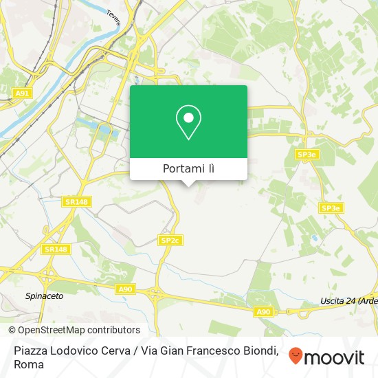 Mappa Piazza Lodovico Cerva / Via Gian Francesco Biondi