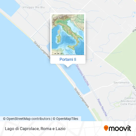 Mappa Lago di Caprolace