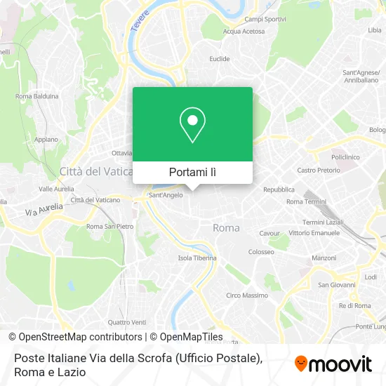 Mappa Poste Italiane Via della Scrofa (Ufficio Postale)