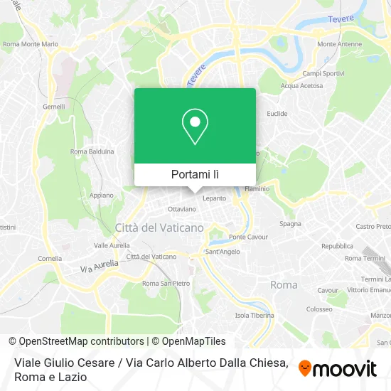 Mappa Viale Giulio Cesare / Via Carlo Alberto Dalla Chiesa