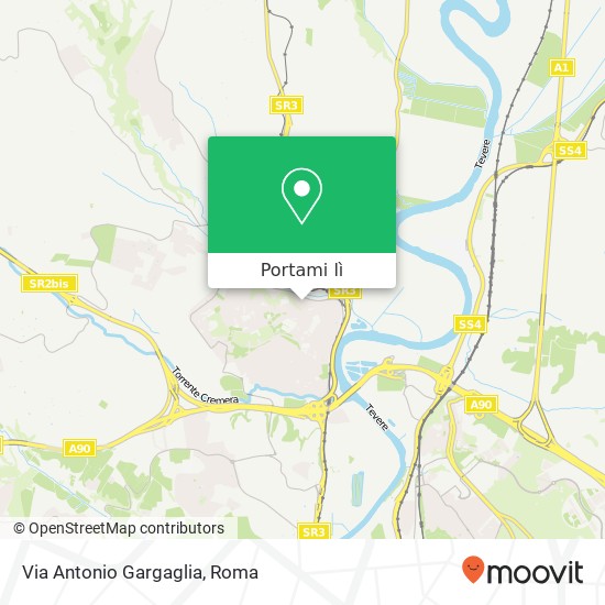Mappa Via Antonio Gargaglia