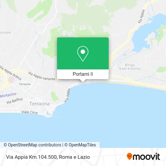 Mappa Via Appia Km.104.500