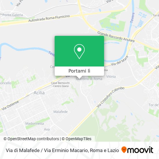 Mappa Via di Malafede / Via Erminio Macario
