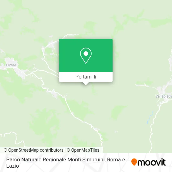 Mappa Parco Naturale Regionale Monti Simbruini