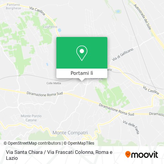 Mappa Via Santa Chiara / Via Frascati Colonna