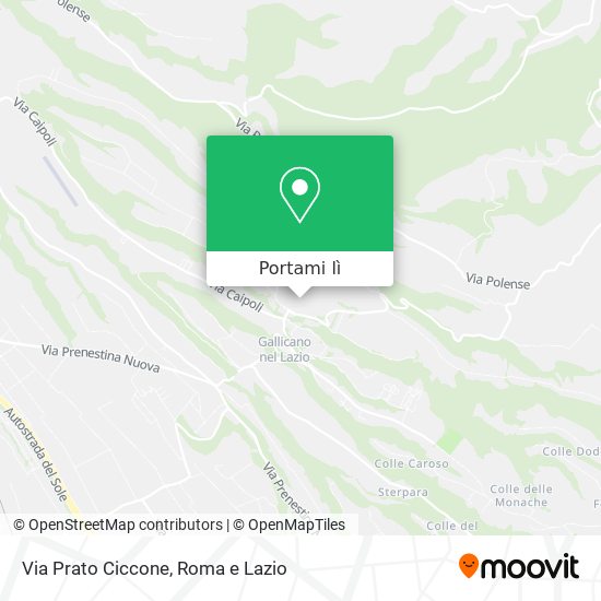 Mappa Via Prato Ciccone