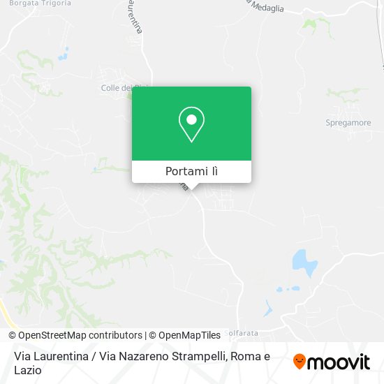 Mappa Via Laurentina / Via Nazareno Strampelli