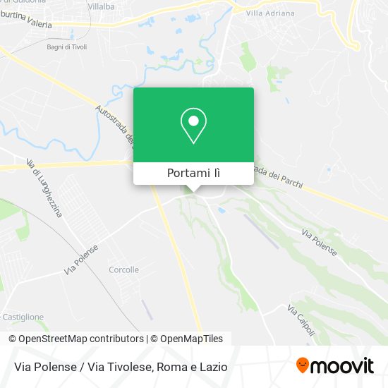 Mappa Via Polense / Via Tivolese