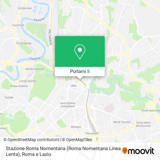 Mappa Stazione Roma Nomentana (Roma Nomentana Linea Lenta)