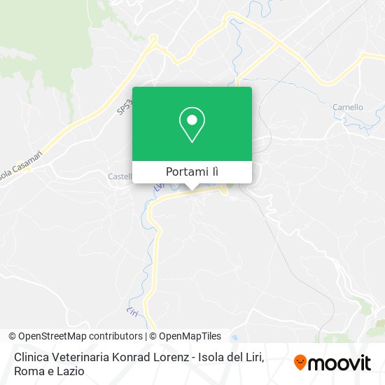 Mappa Clinica Veterinaria Konrad Lorenz - Isola del Liri