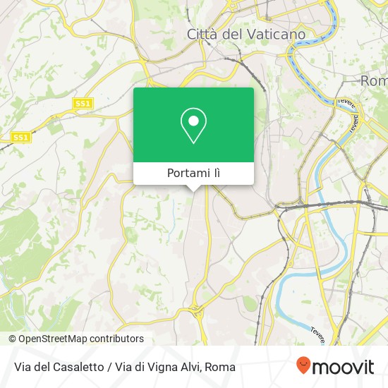 Mappa Via del Casaletto / Via di Vigna Alvi