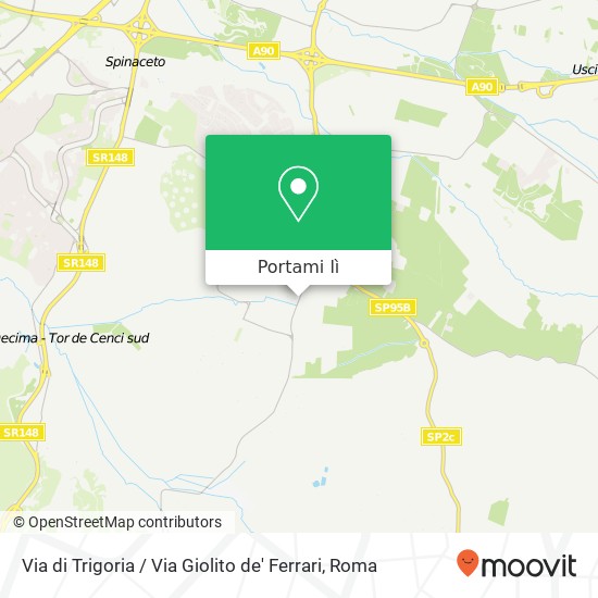 Mappa Via di Trigoria / Via Giolito de' Ferrari