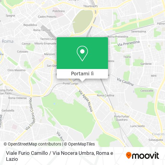 Mappa Viale Furio Camillo / Via Nocera Umbra