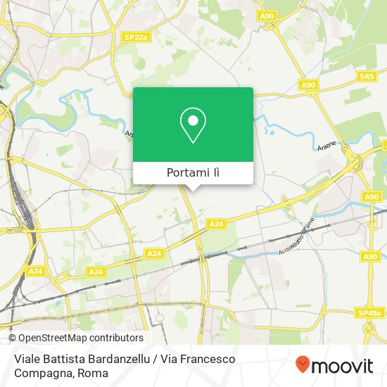 Mappa Viale Battista Bardanzellu / Via Francesco Compagna