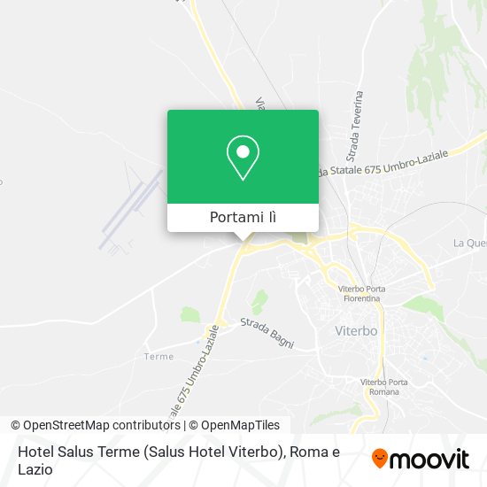 Mappa Hotel Salus Terme (Salus Hotel Viterbo)