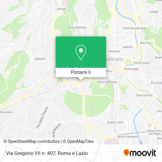 Mappa Via Gregorio VII n. 407