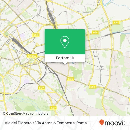 Mappa Via del Pigneto / Via Antonio Tempesta