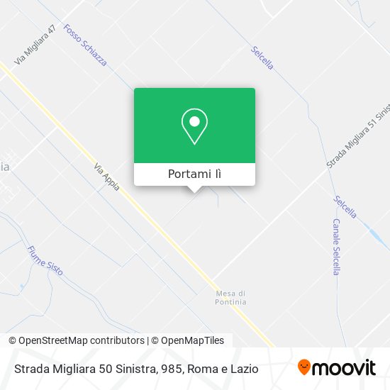 Mappa Strada Migliara 50 Sinistra, 985