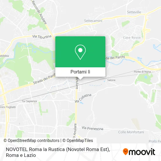 Mappa NOVOTEL Roma la Rustica (Novotel Roma Est)
