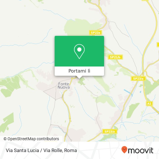 Mappa Via Santa Lucia / Via Rolle