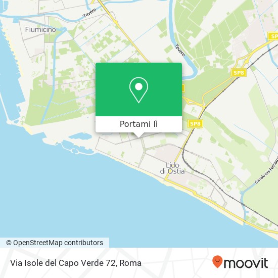 Mappa Via Isole del Capo Verde 72