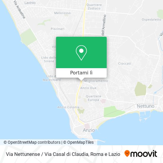 Mappa Via Nettunense / Via Casal di Claudia